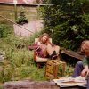 Jan Dost en Frans den Ouden in de tuin